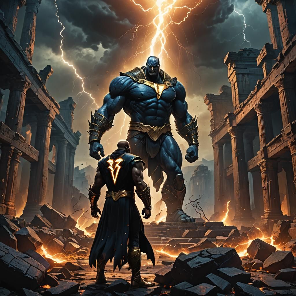 Black Adam and Apocalypse Clash in Ancient Temple