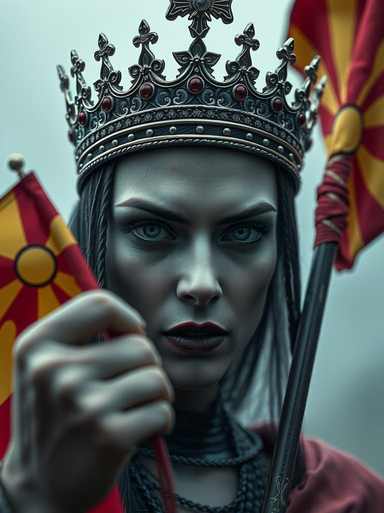 Macedonian Vampire Queen with Ominous Presence