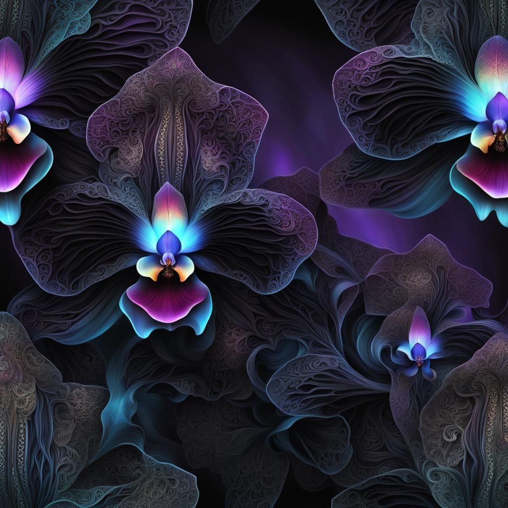 Rare Black Orchid Flowers...