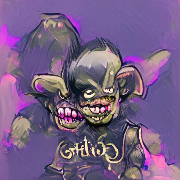 Grotesque Goblin in Goth Aesthetic
