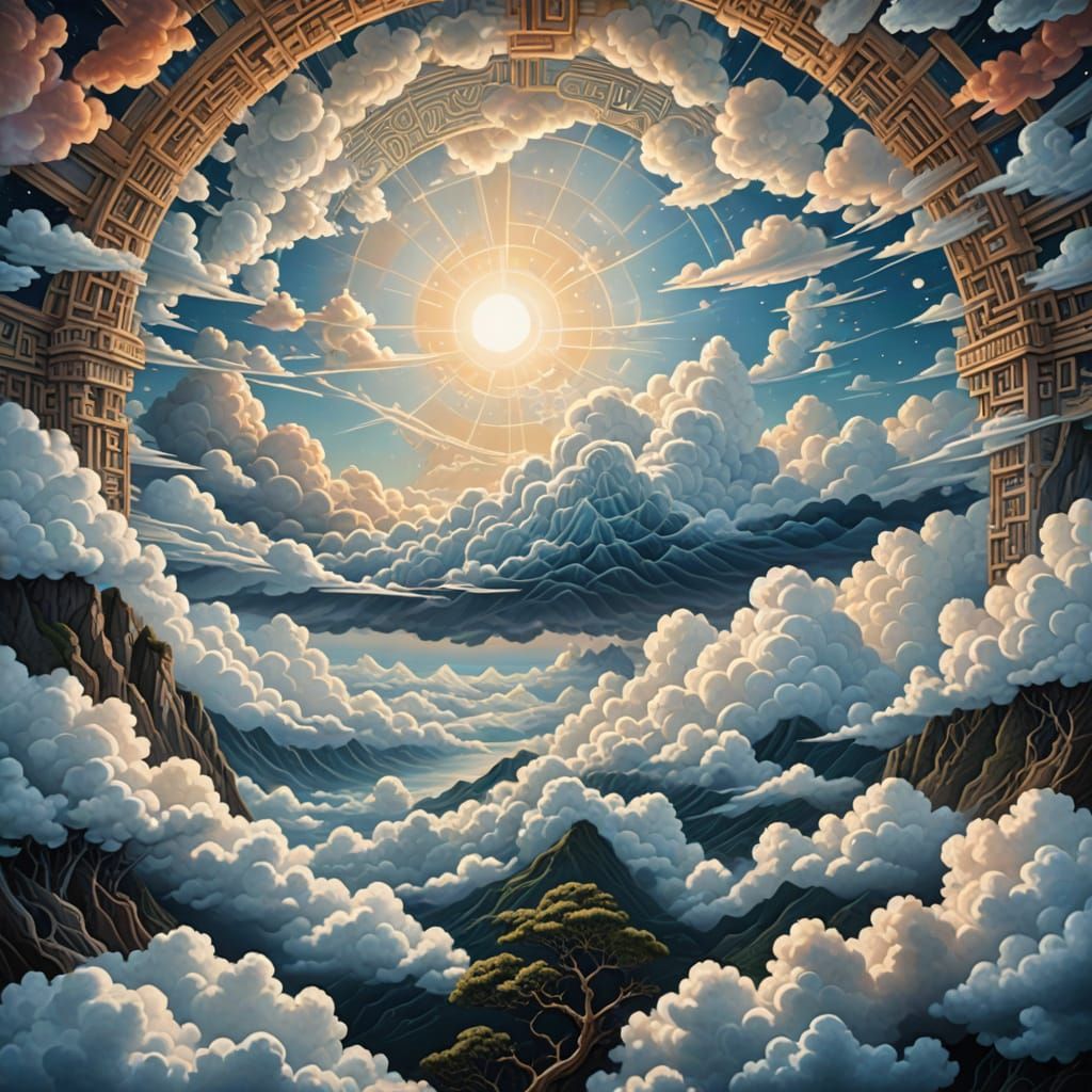 Surreal Cloudscape in Celestial Harmony