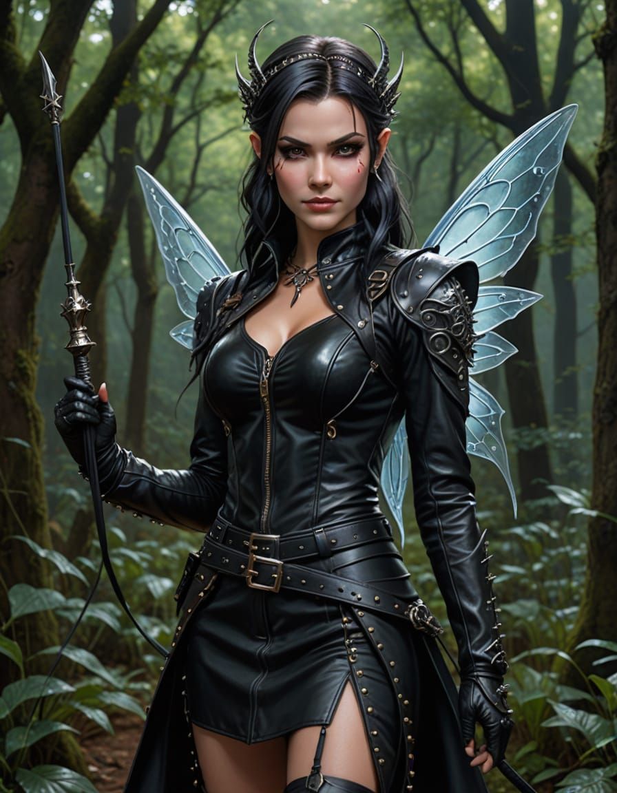 Dominatrix Fairy with Whip and Sadistic Smile