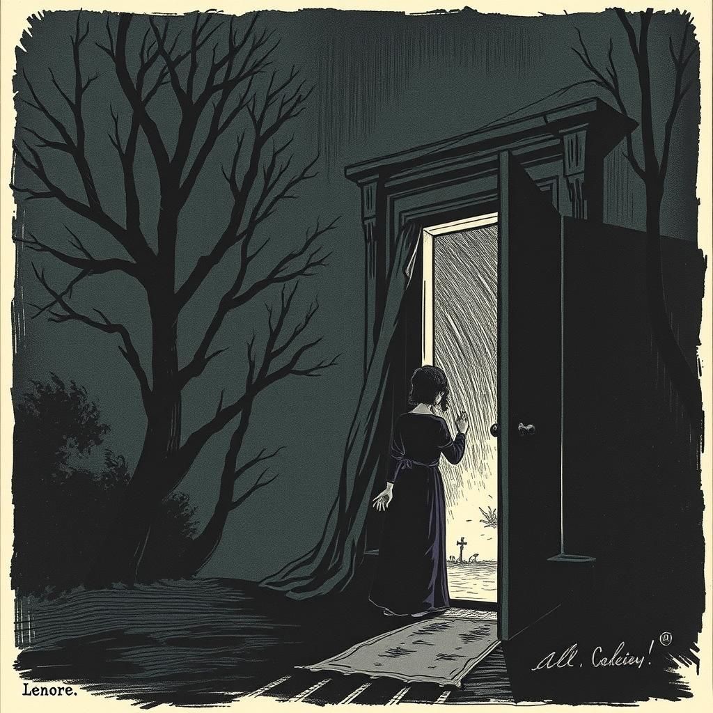 Brooding Man in Chamber with Books