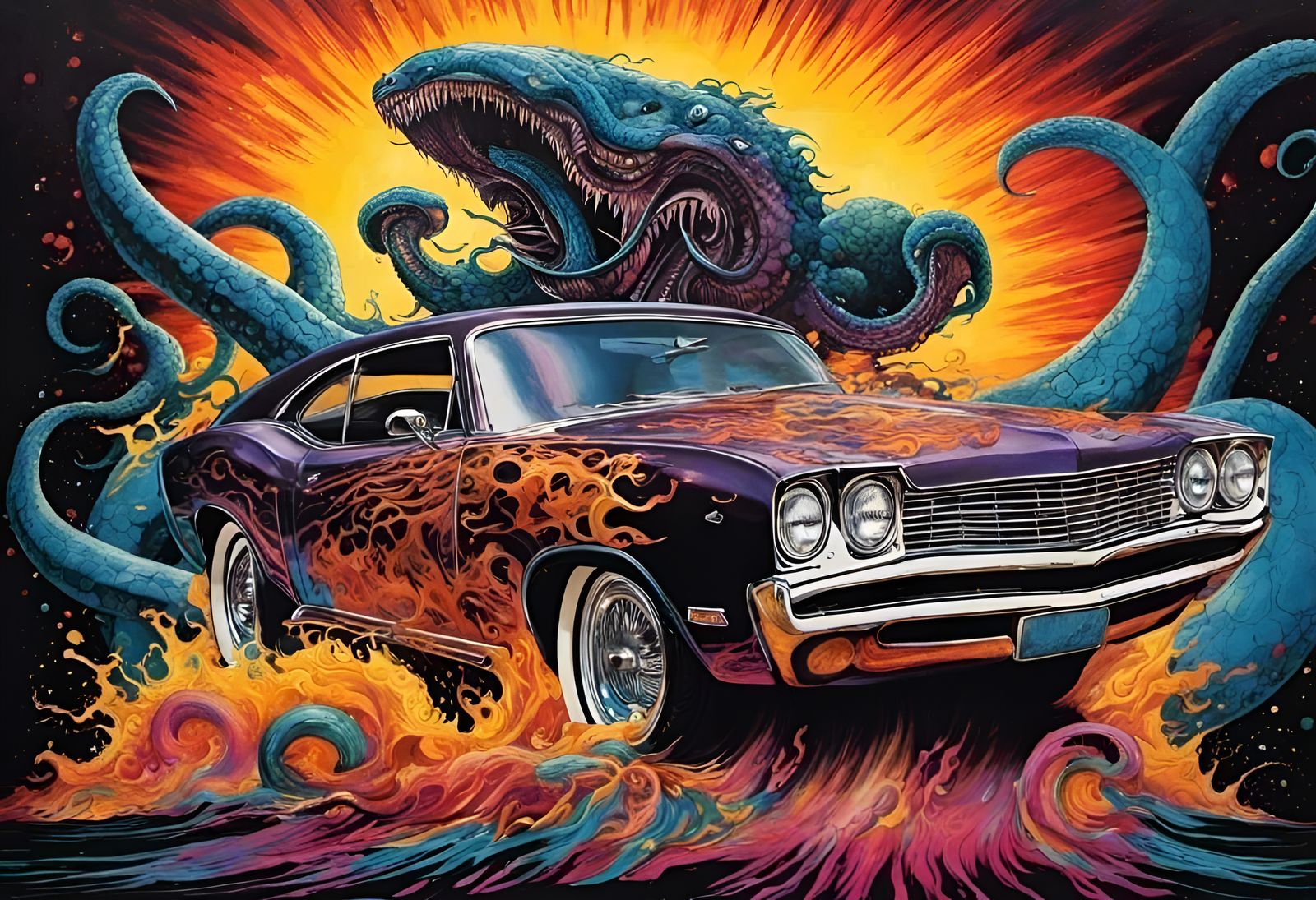 Eldritch Horror Car in Punk Rock Explosion