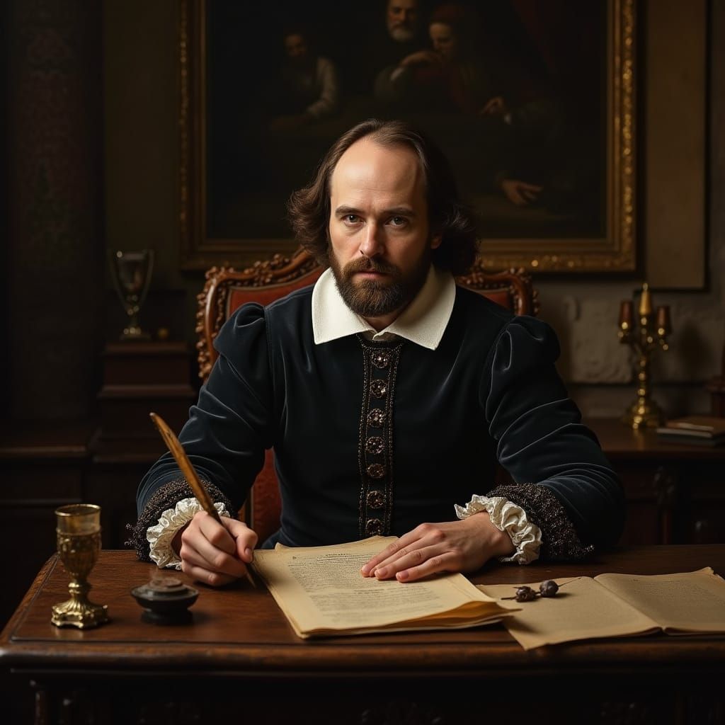Shakespeare in His Study: A Baroque Portrait