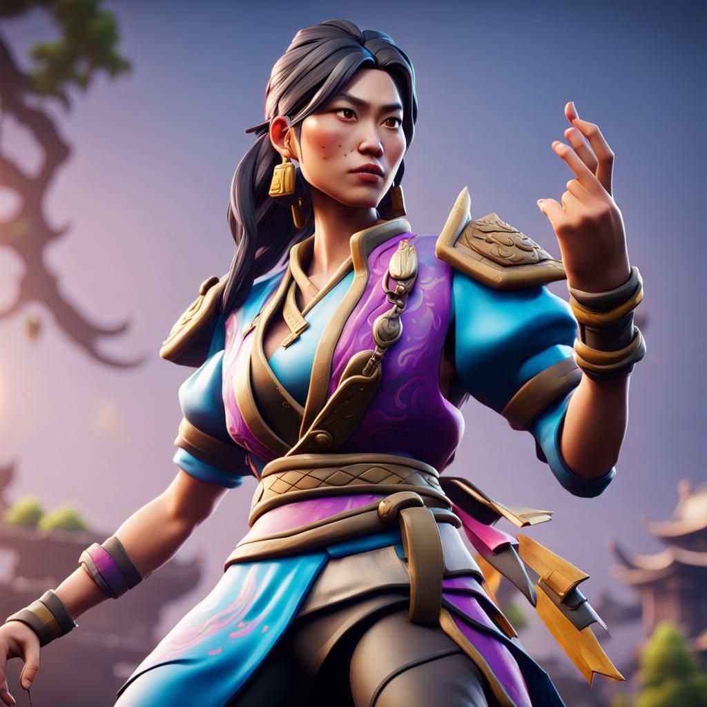 Hyperrealistic Rendering of a Fortnite Character