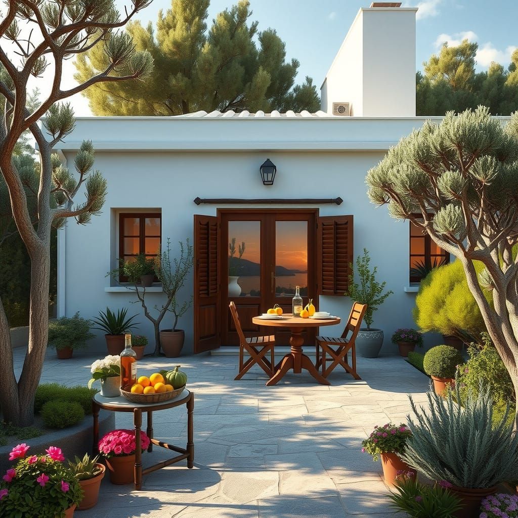 Traditional Cyprus Village Home in Serene Garden Oasis