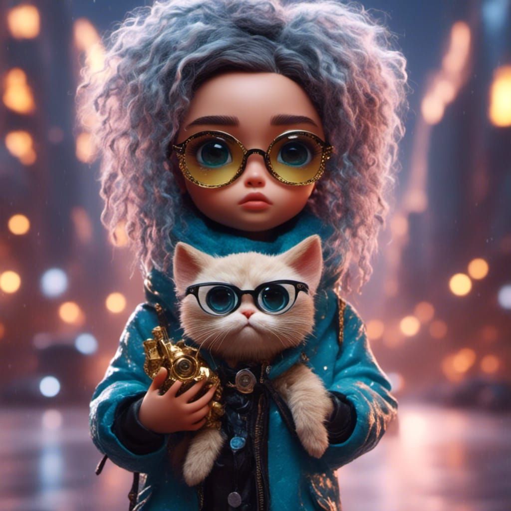 Hyperrealistic Bratz Baby Portrait in HDR