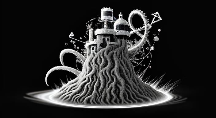 Abstract Waterscape Illustrates Flow of Time