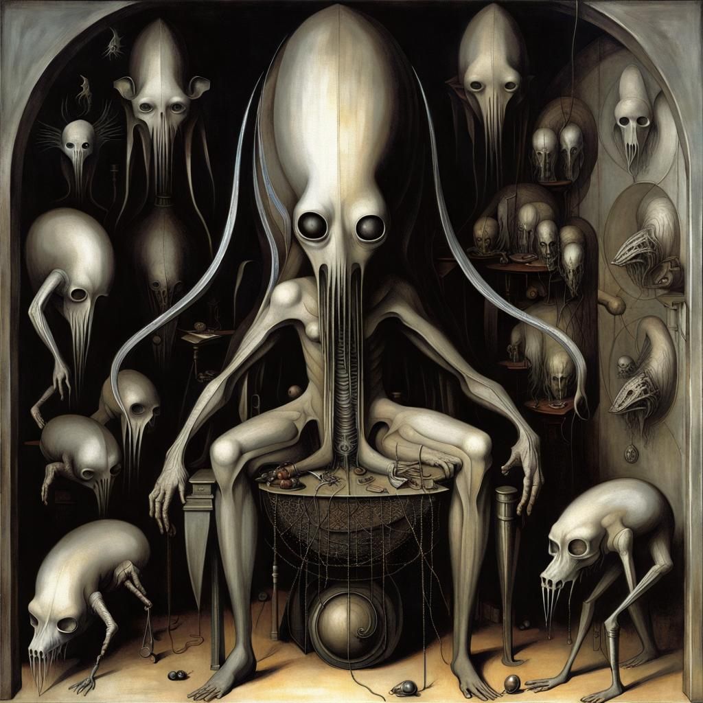 Eldritch Carnage in Hieronymus Bosch Style