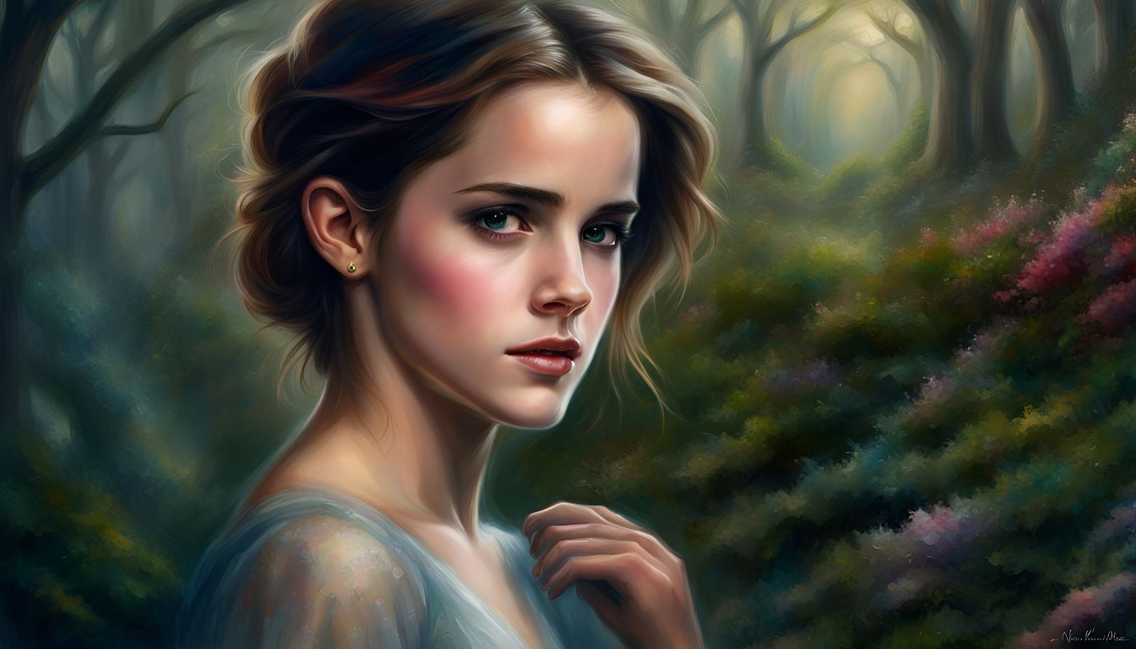 Ethereal Fantasy Portrait Inspired by Luminism