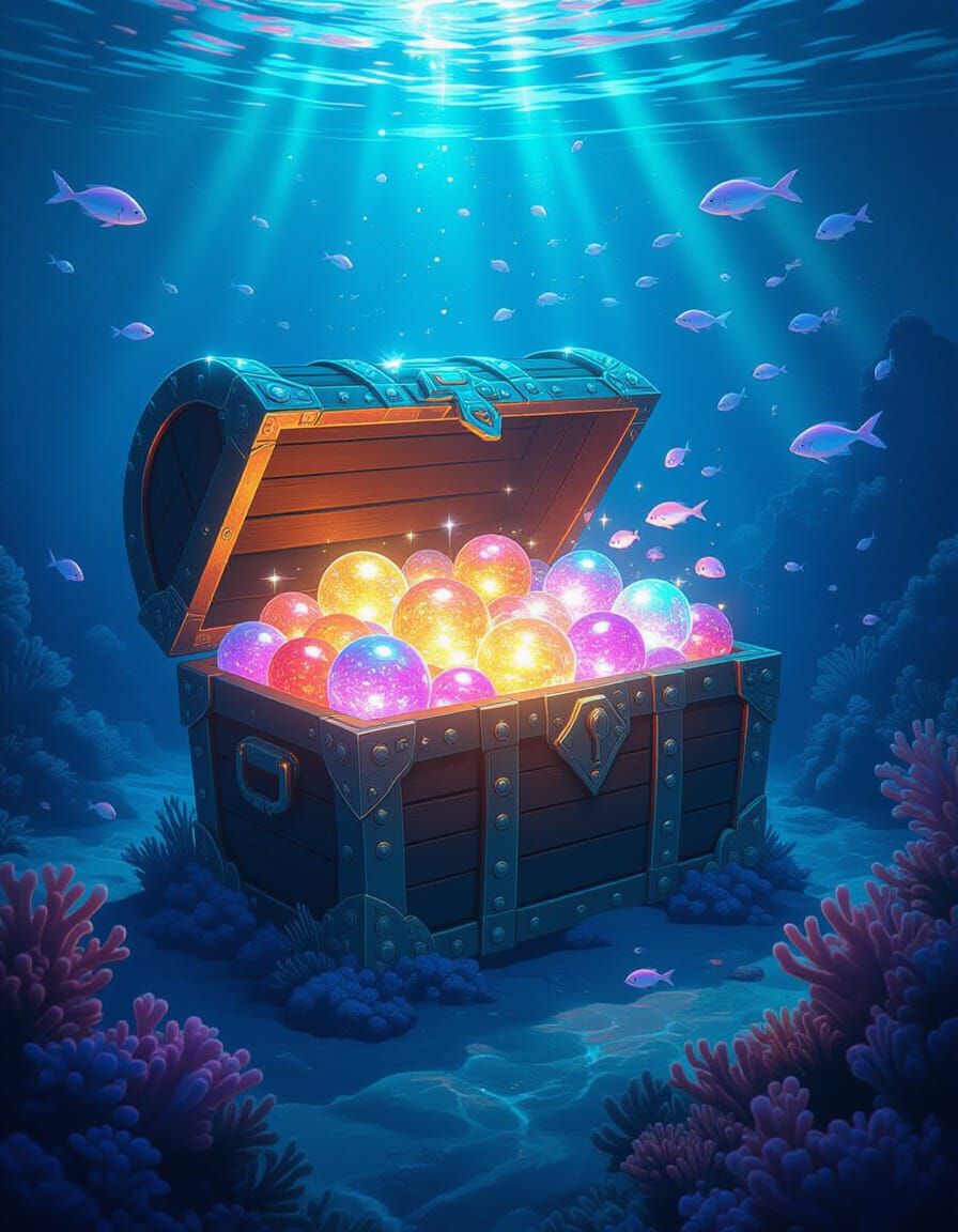 Celestial Treasure Chest in Dreamy Style