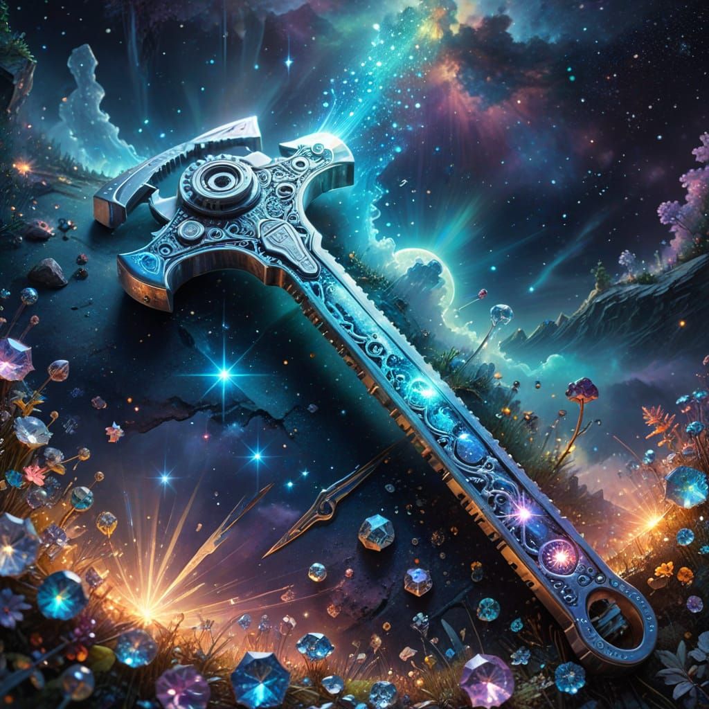 Astrally Inspired Wrench in Resplendent Rhinestones