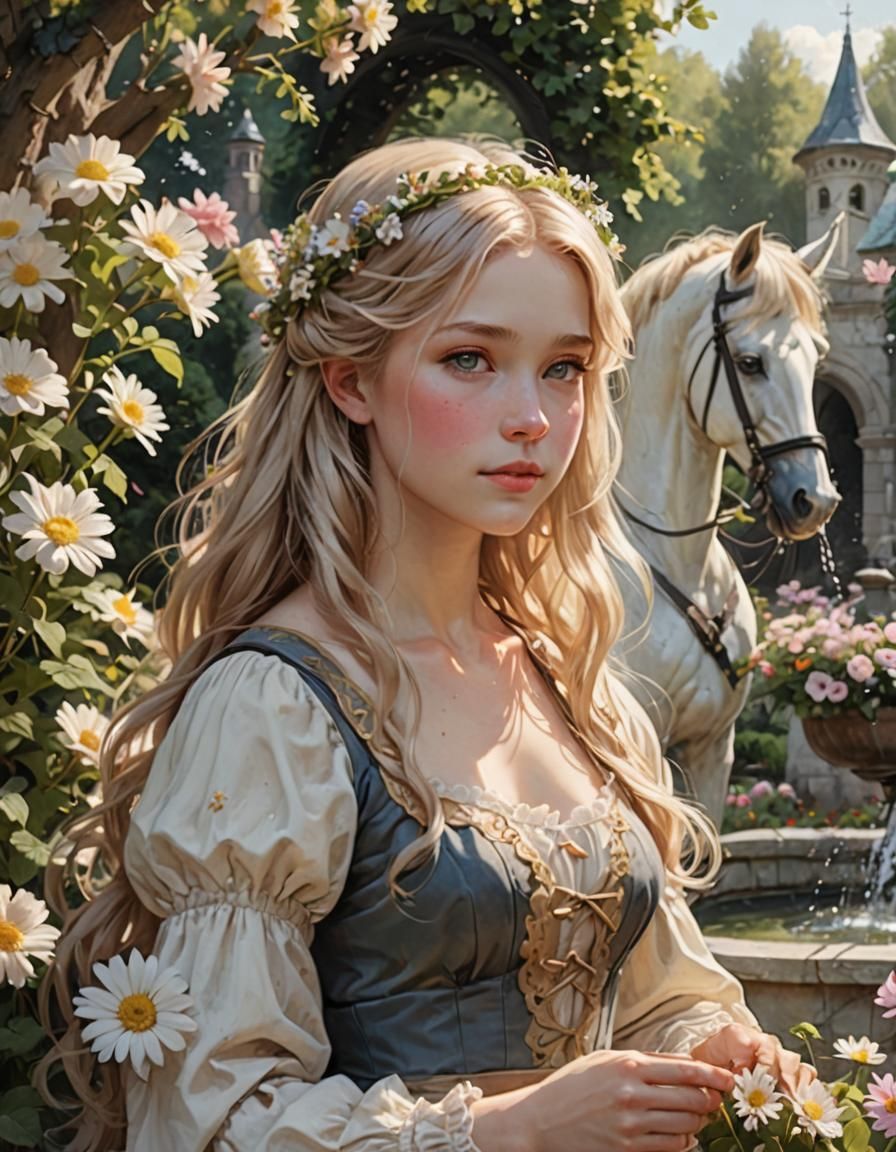 Whimsical Maiden with Marshmallow Pies