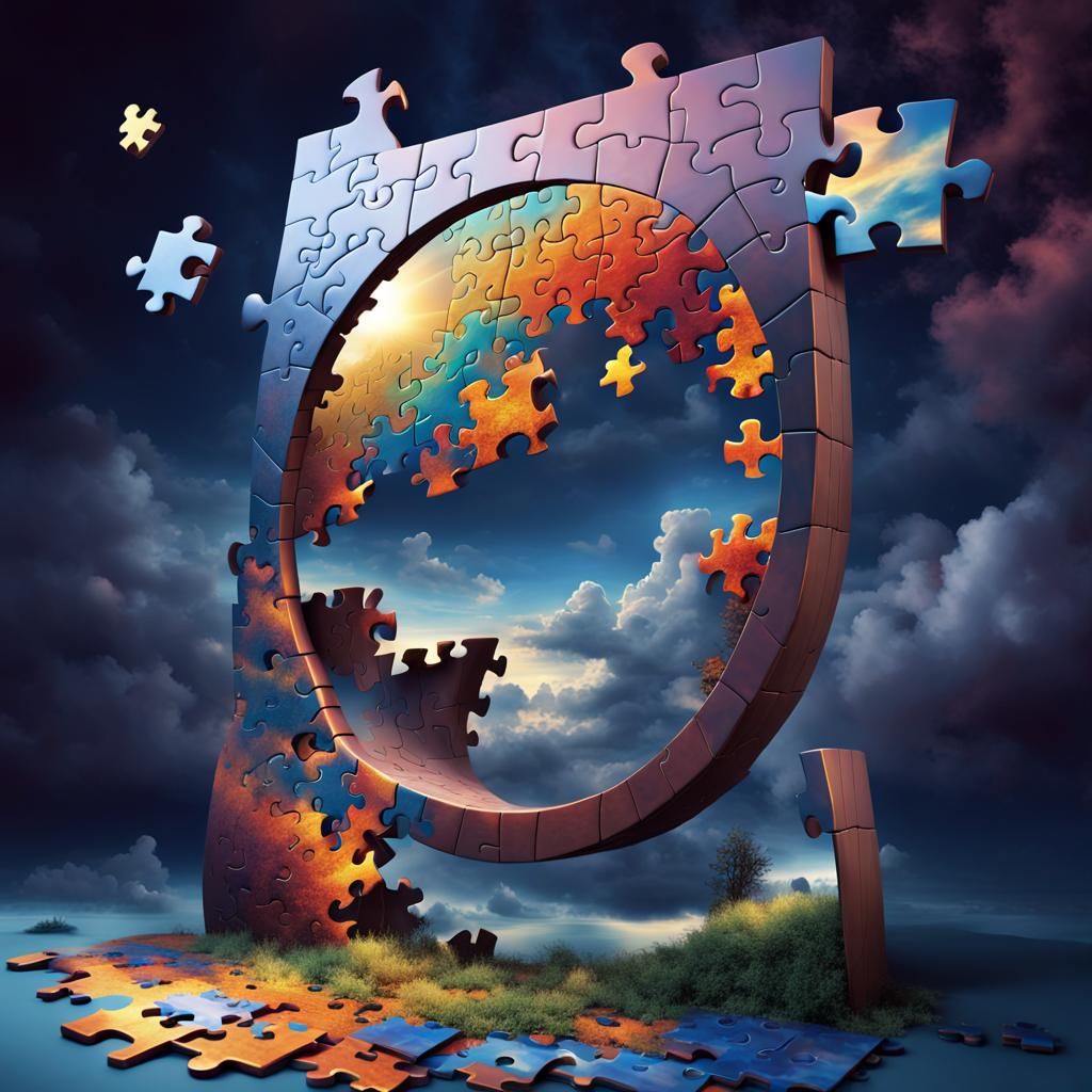 Surreal Puzzle Portal to a Metaphysical Land