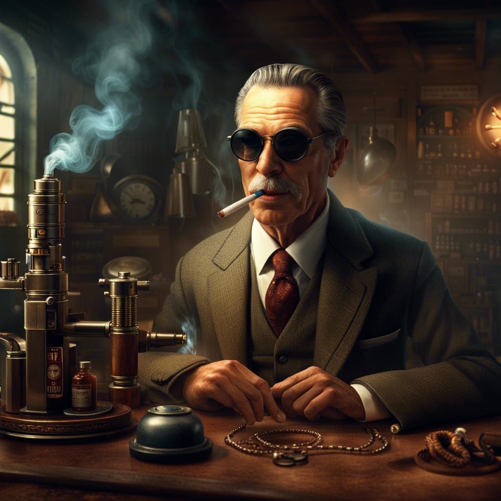 Scientist's Cigarette Master Machine Invention