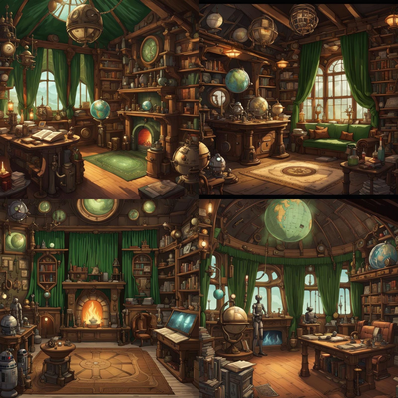Steampunk Star Wars Adventurers' Lodge with Artifacts