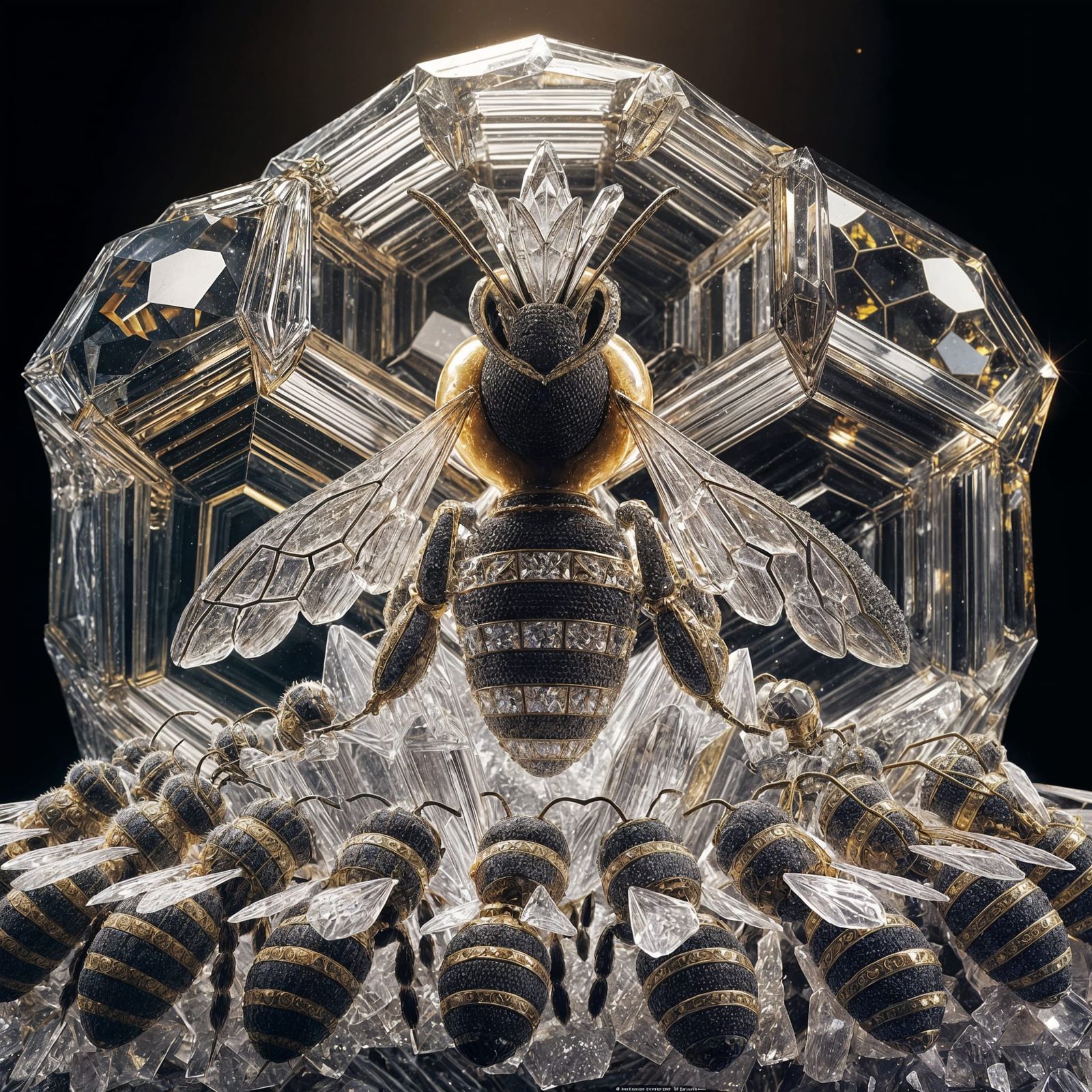 Crystal Bees Worship Regal Queen Bee