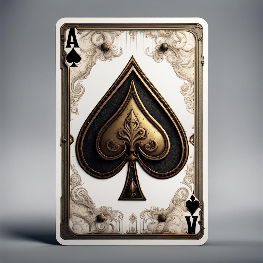 Another near perfect representation of the Ace of spades playing card.