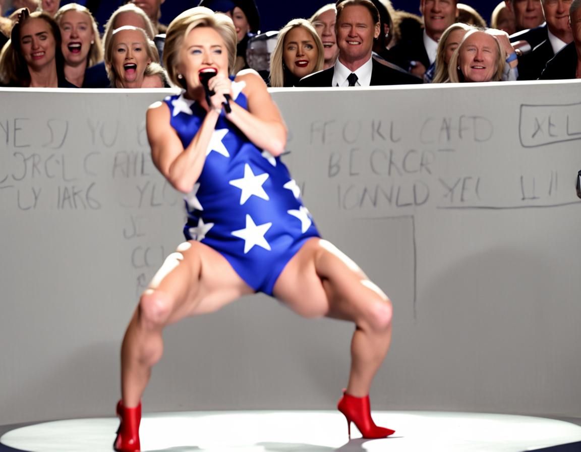 Hillary Clinton taking the populist route. "Make America Gyrate Again!"