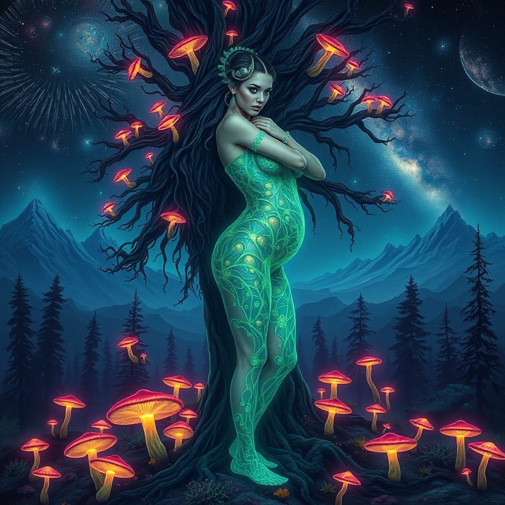 Mother Nature in Celestial Forest