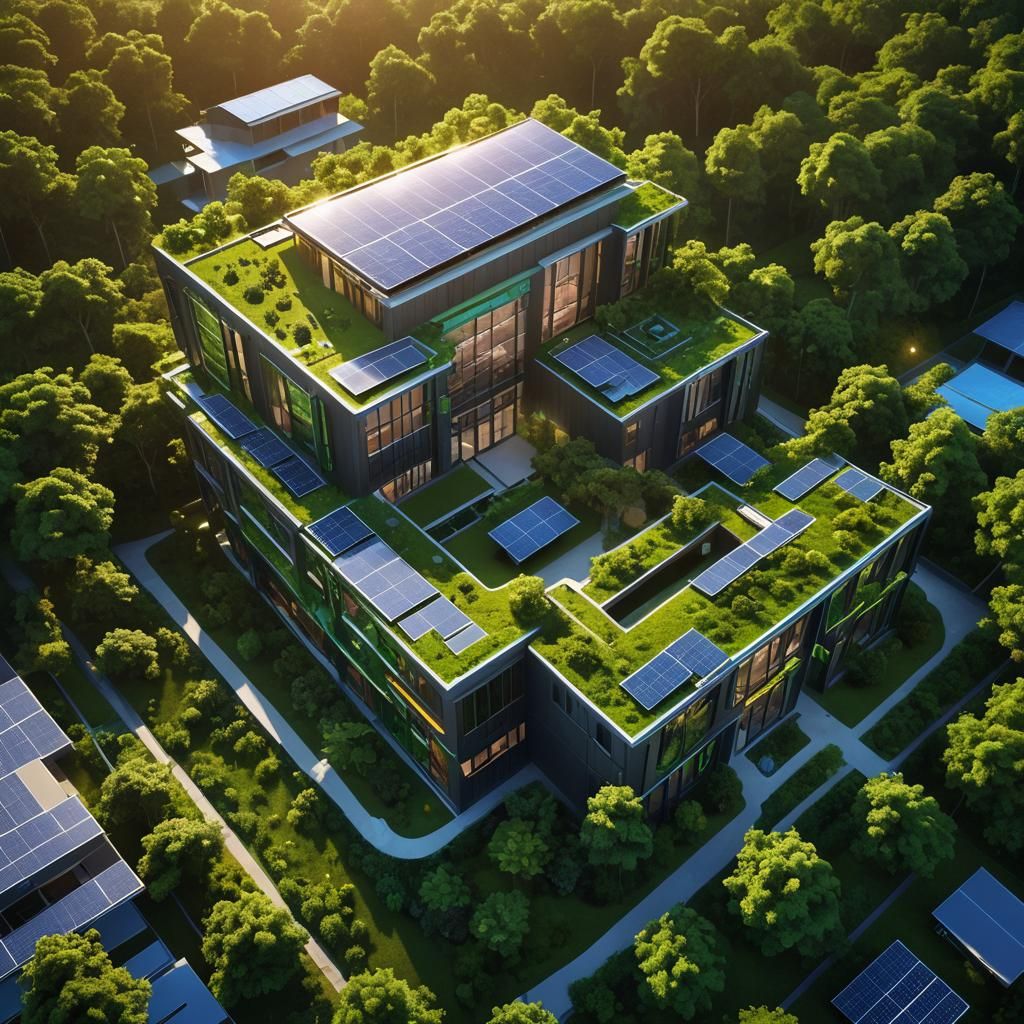 Eco-Friendly School Building Concept Art
