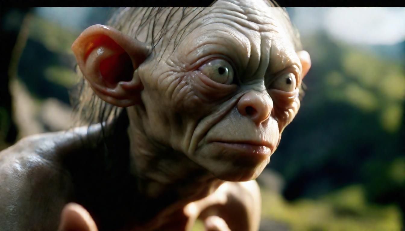Detailed Portrait of Gollum in Middle-earth