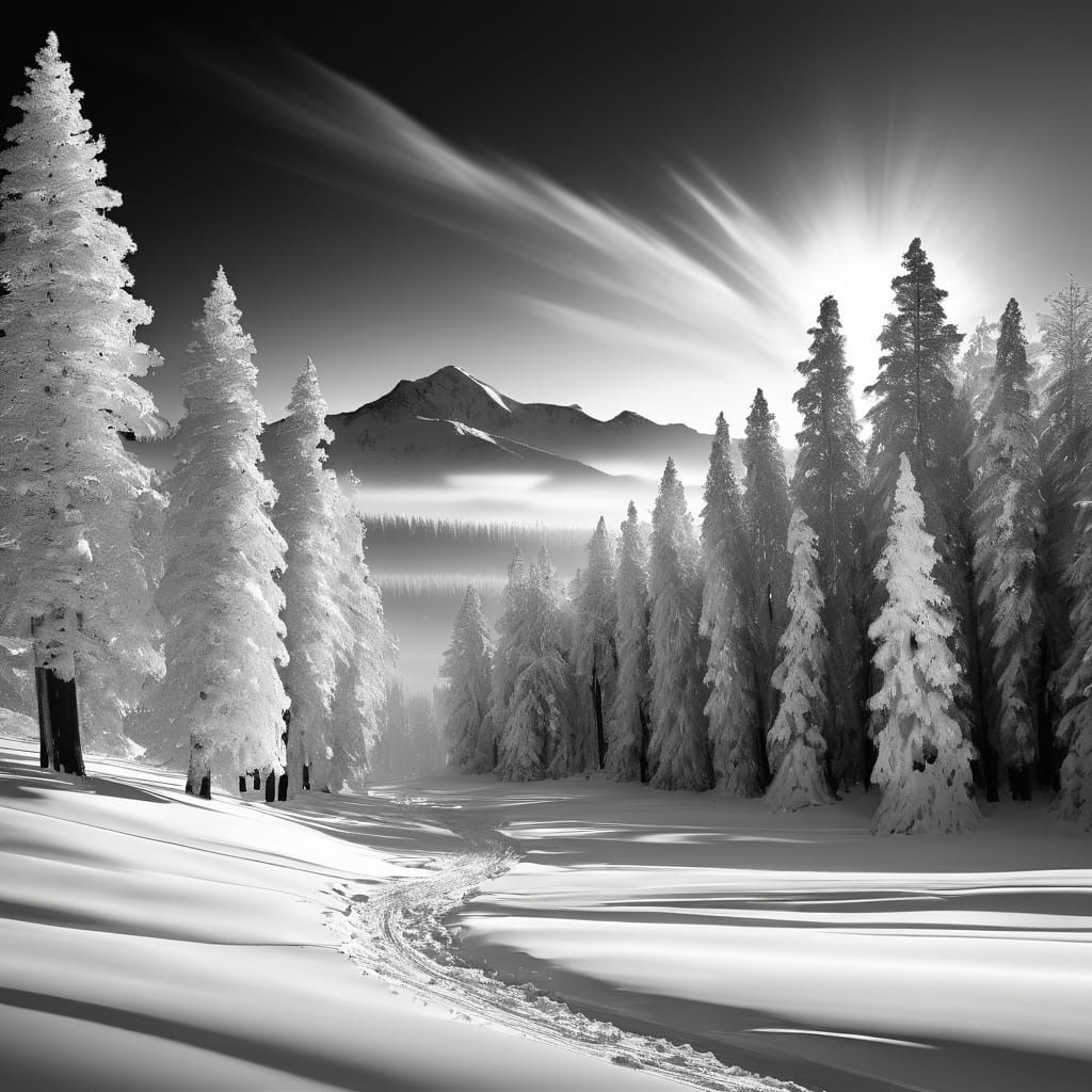 Monochrome Winter Landscape Photography
