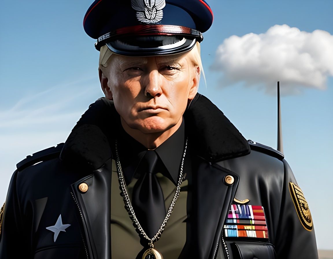 Dystopian Military Leader in Punk Style