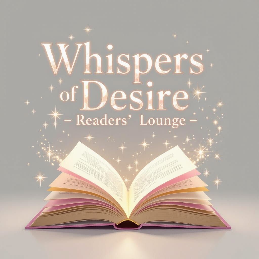 Elegant Open Book Logo with Golden Pages and Sparkles