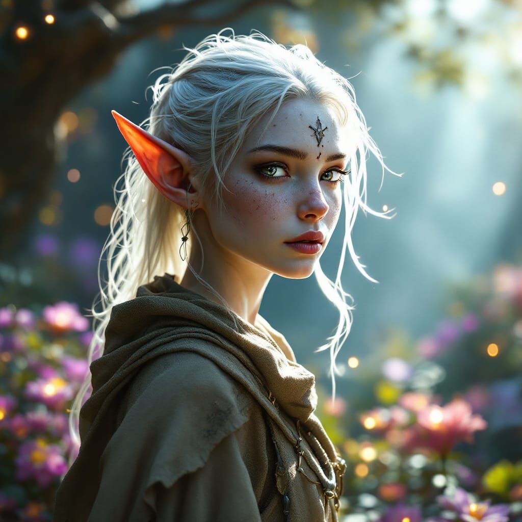Elf in Enchanted Landscape