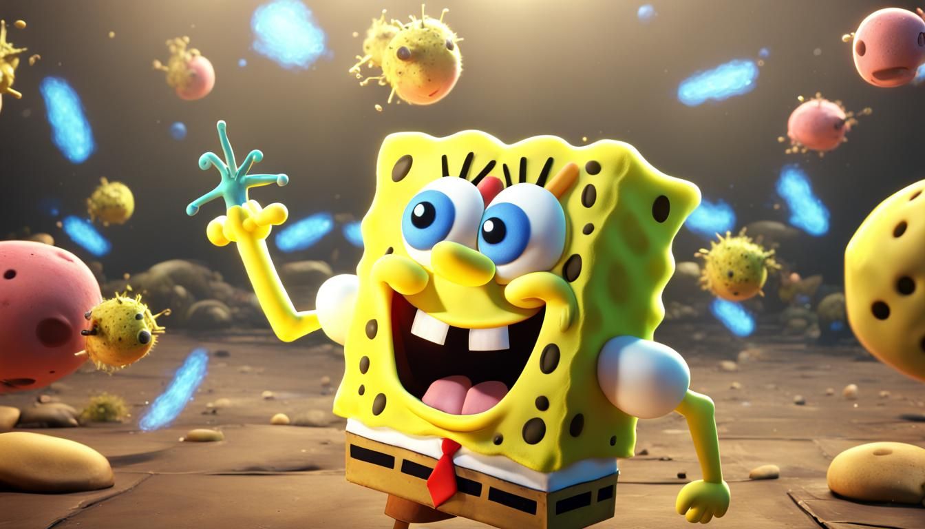 Spongebob as Smash Bros Fighter in 3D CGI