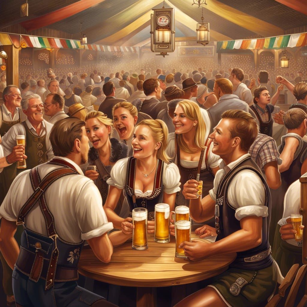 Oktoberfest Celebration in Germany: Vivid and Festive