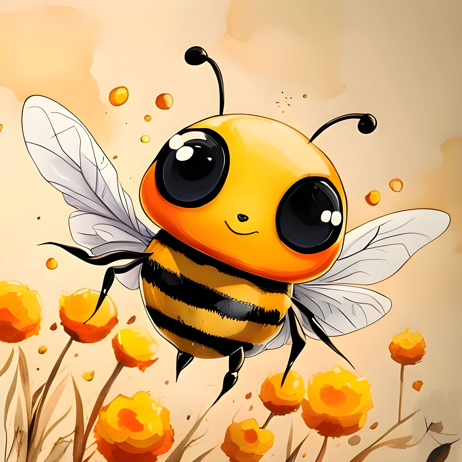 Cute Baby Bumble Bee