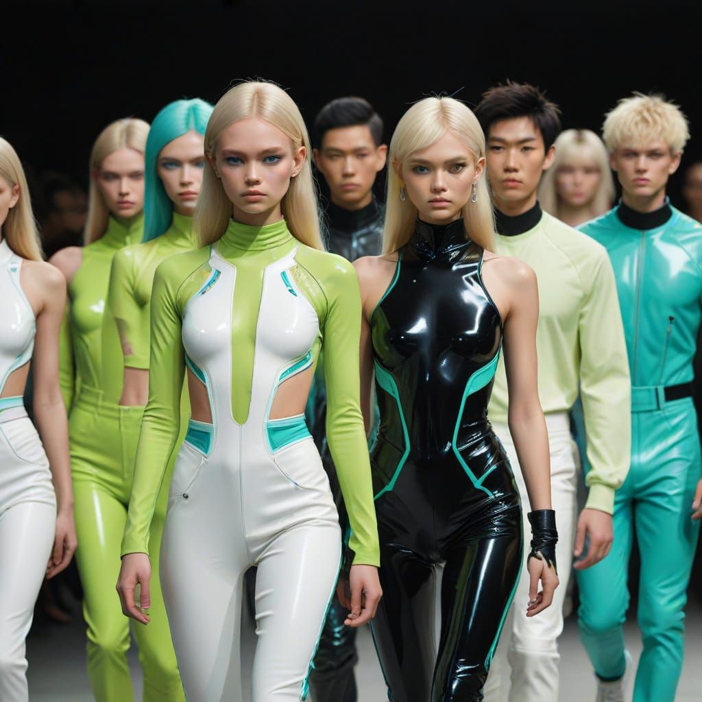 Extraterrestrial Fashion Show in Photorealistic Detail