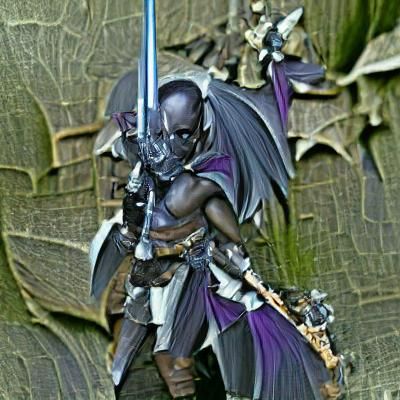 Dark Elf Knight Ready for Battle
