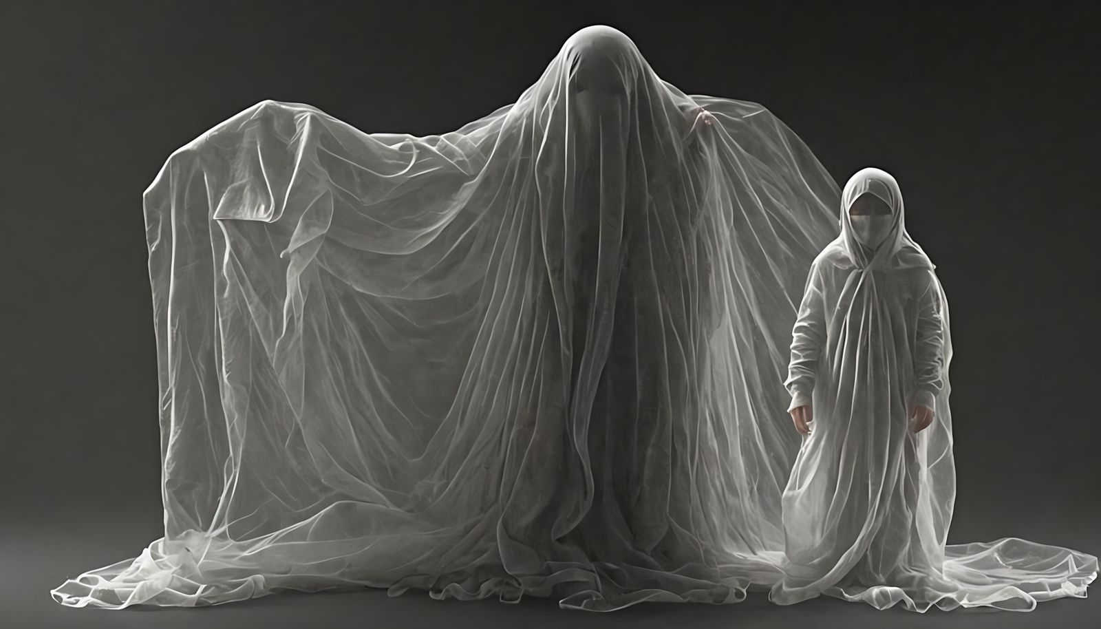 Terrifying Faceless Spectral Child in 3D