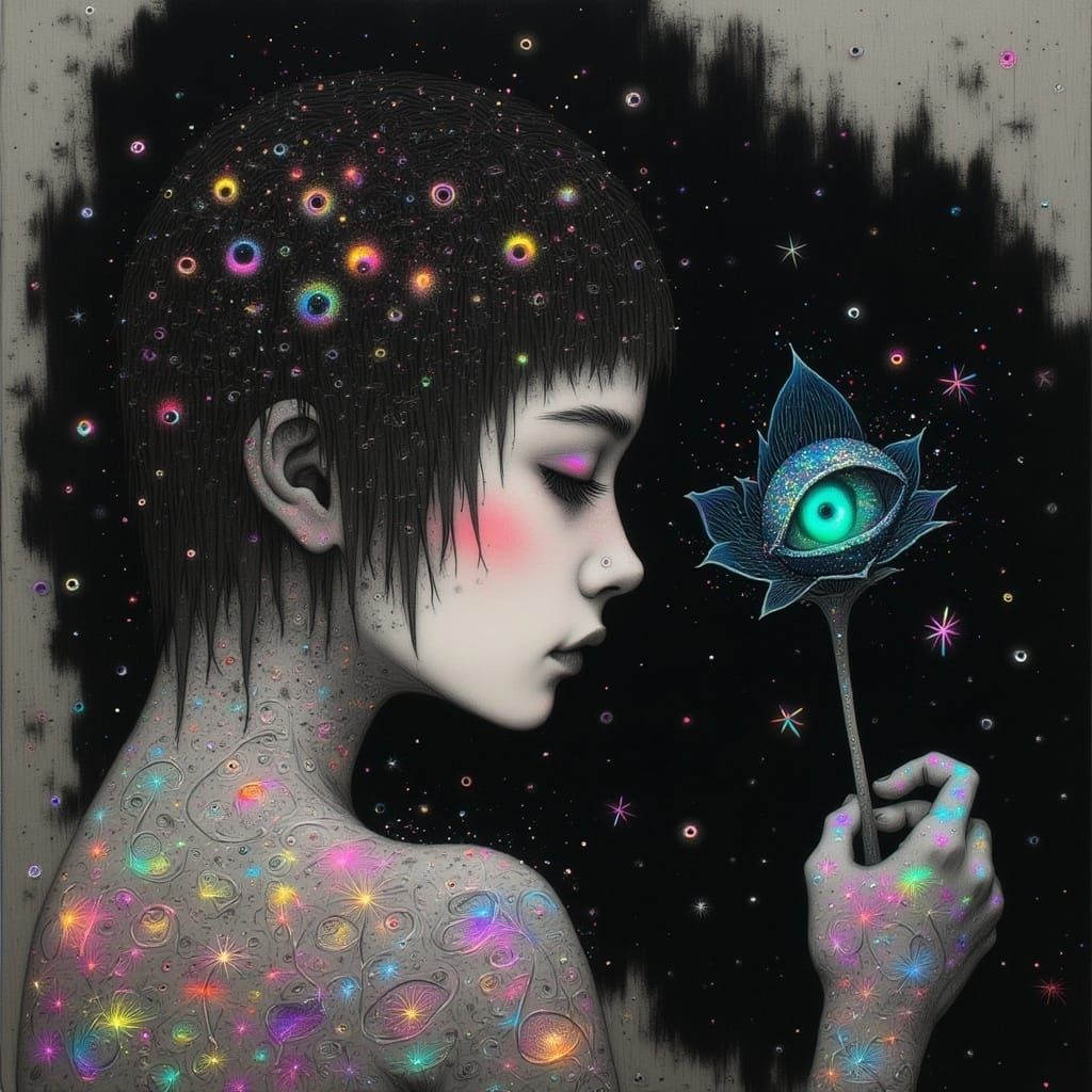 Ethereal Goddess Shatters into a Thousand Colours