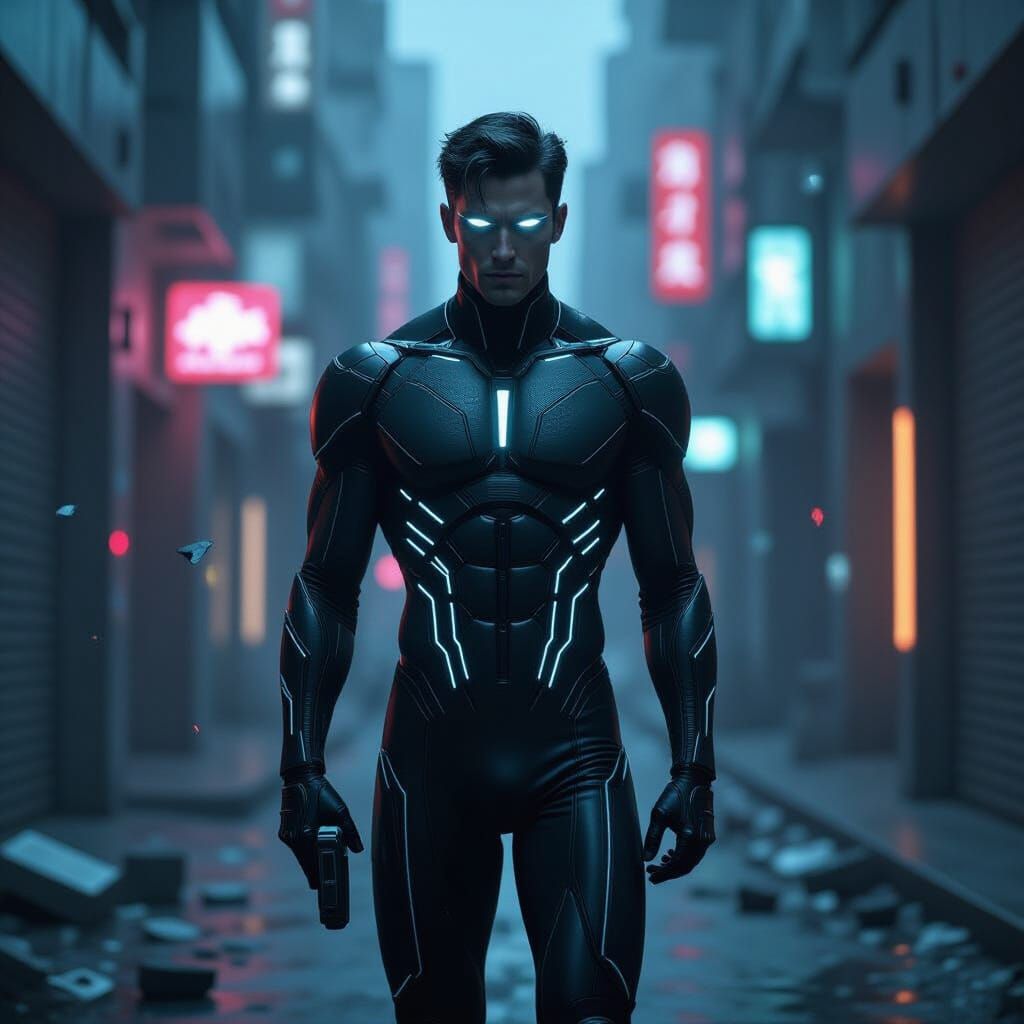 Kusoor: Mysterious Superhero in Futuristic City