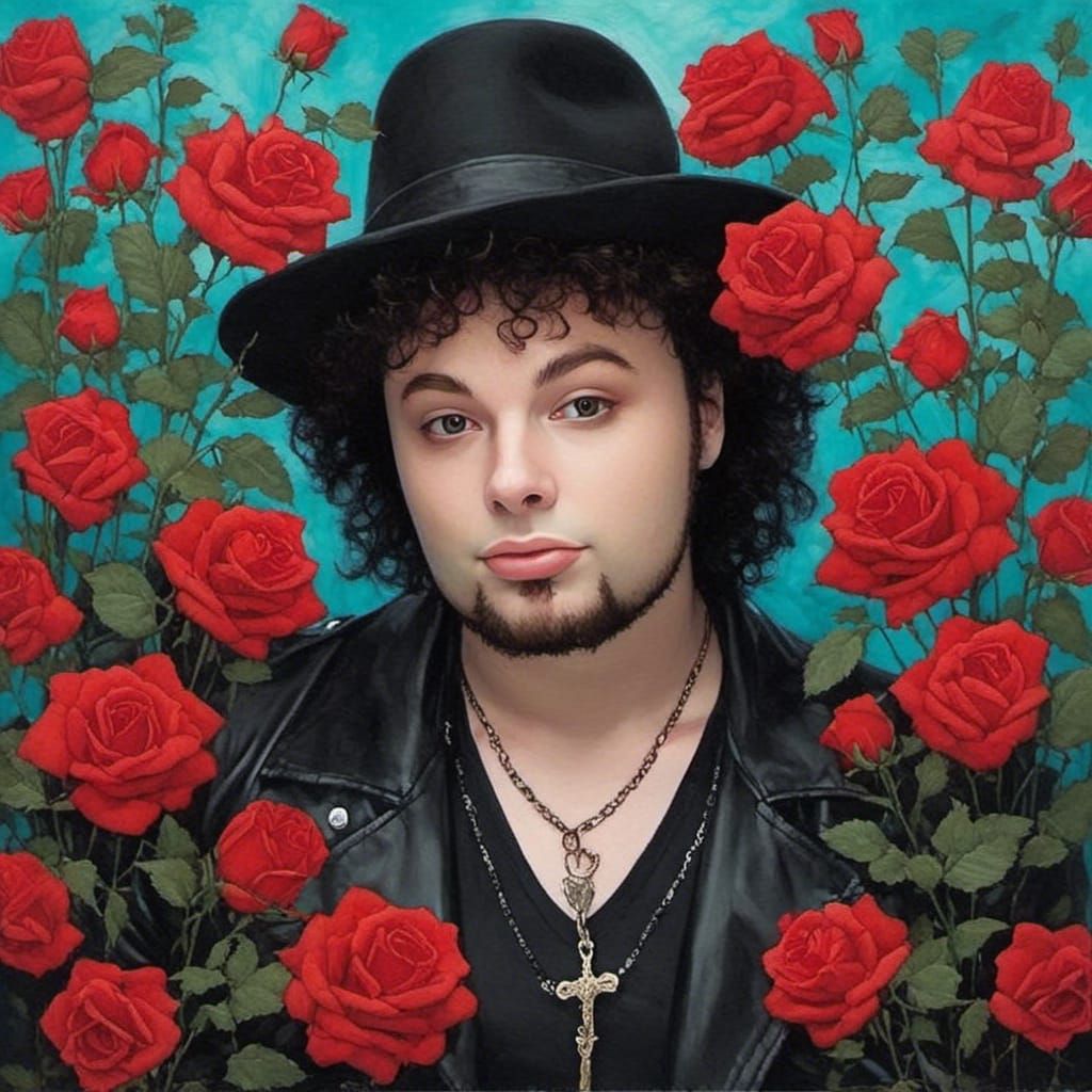 Crimson Roses by Turquoise Creek in Gothic Style