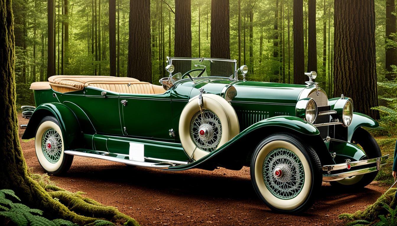 Crocheted 1926 Duesenberg Roadster in Forest
