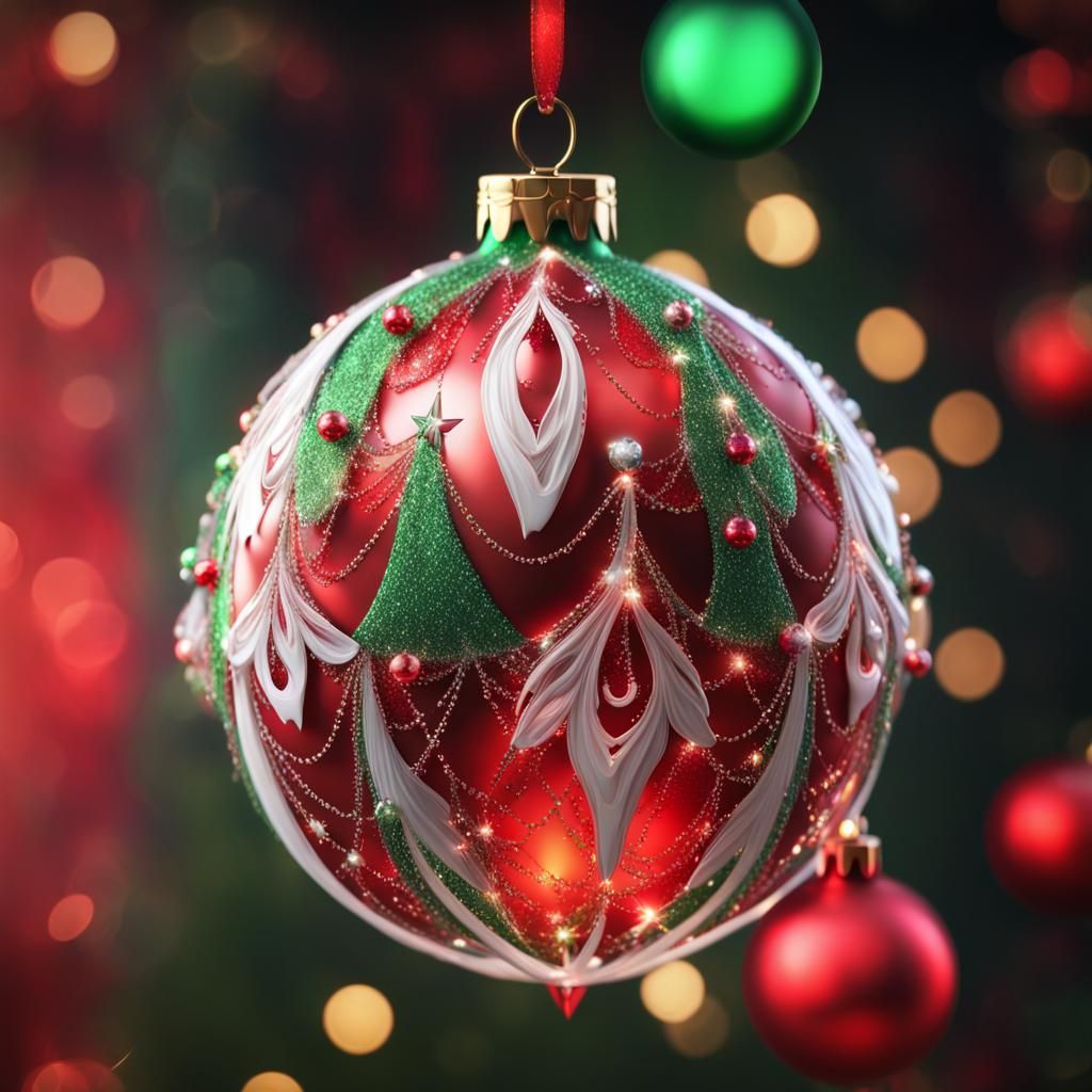 Sparkling Christmas Ornament with Fairy Lights