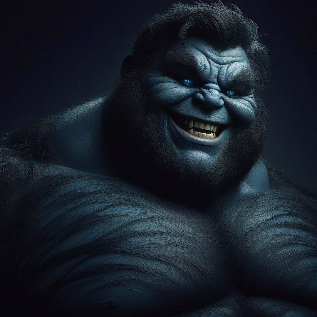 The Beast in a Dark, Detailed Portrait