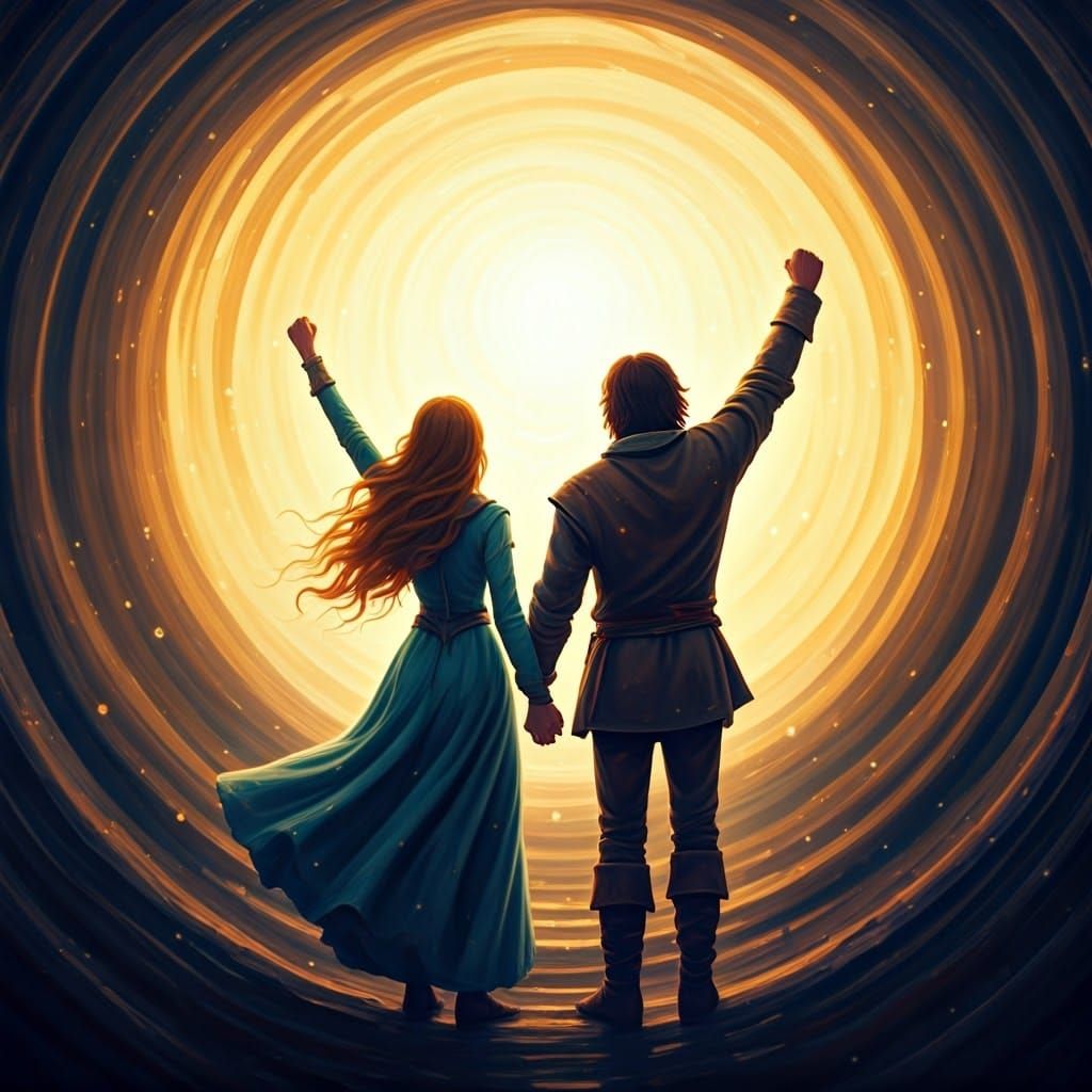 Magical Kingdom Scene in Oil Painting Style