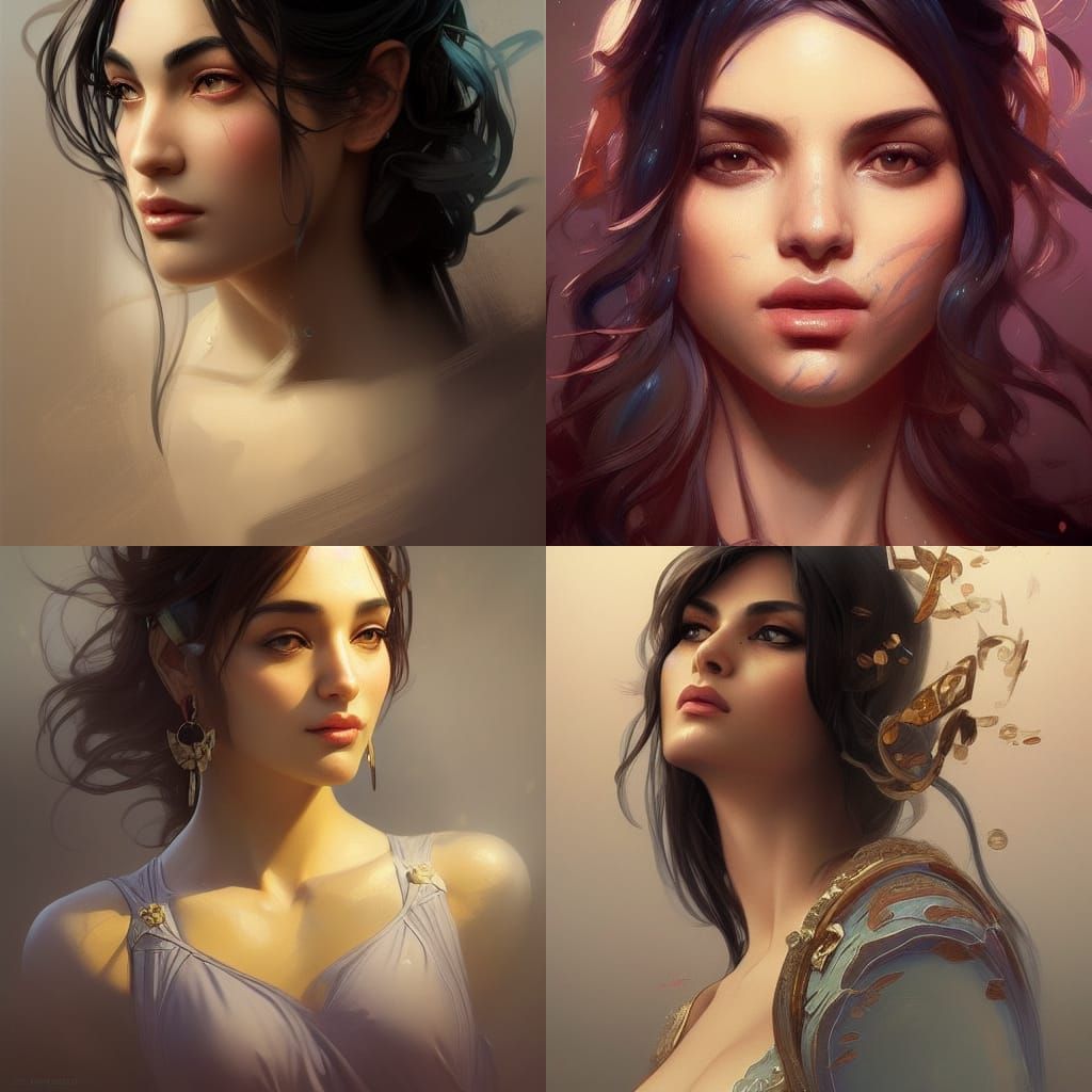 Detailed Portrait of a Beautiful Persian Woman