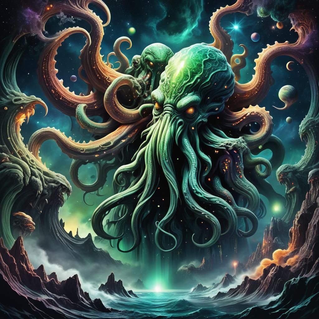 Cthulhu Awakens: Deep Space Horror in Digital Art