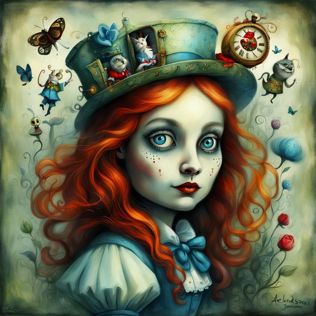 Surreal Dreamscape in Midsummer Night's Color Palette