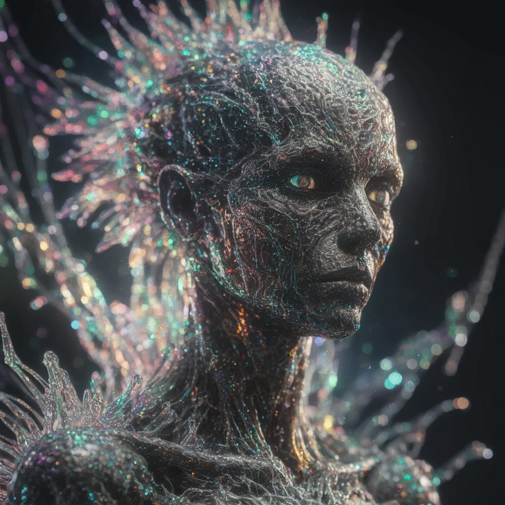 Cybernetic Polonium Fractal in Vivid Digital Art