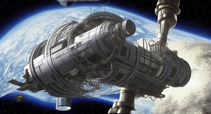 Abandoned Sci-Fi Space Station in Orbit