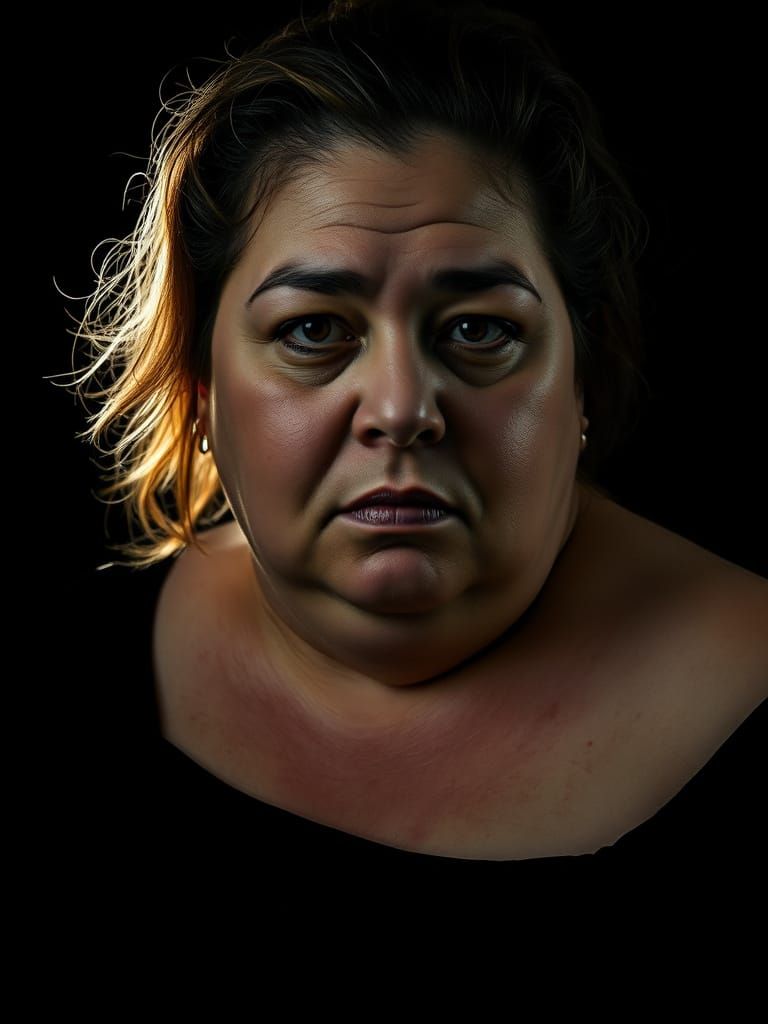 Moody Portrait in Black and White